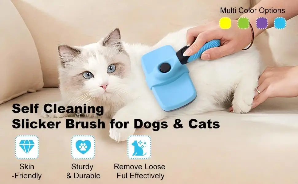 Self-Cleaning Slicker Brush